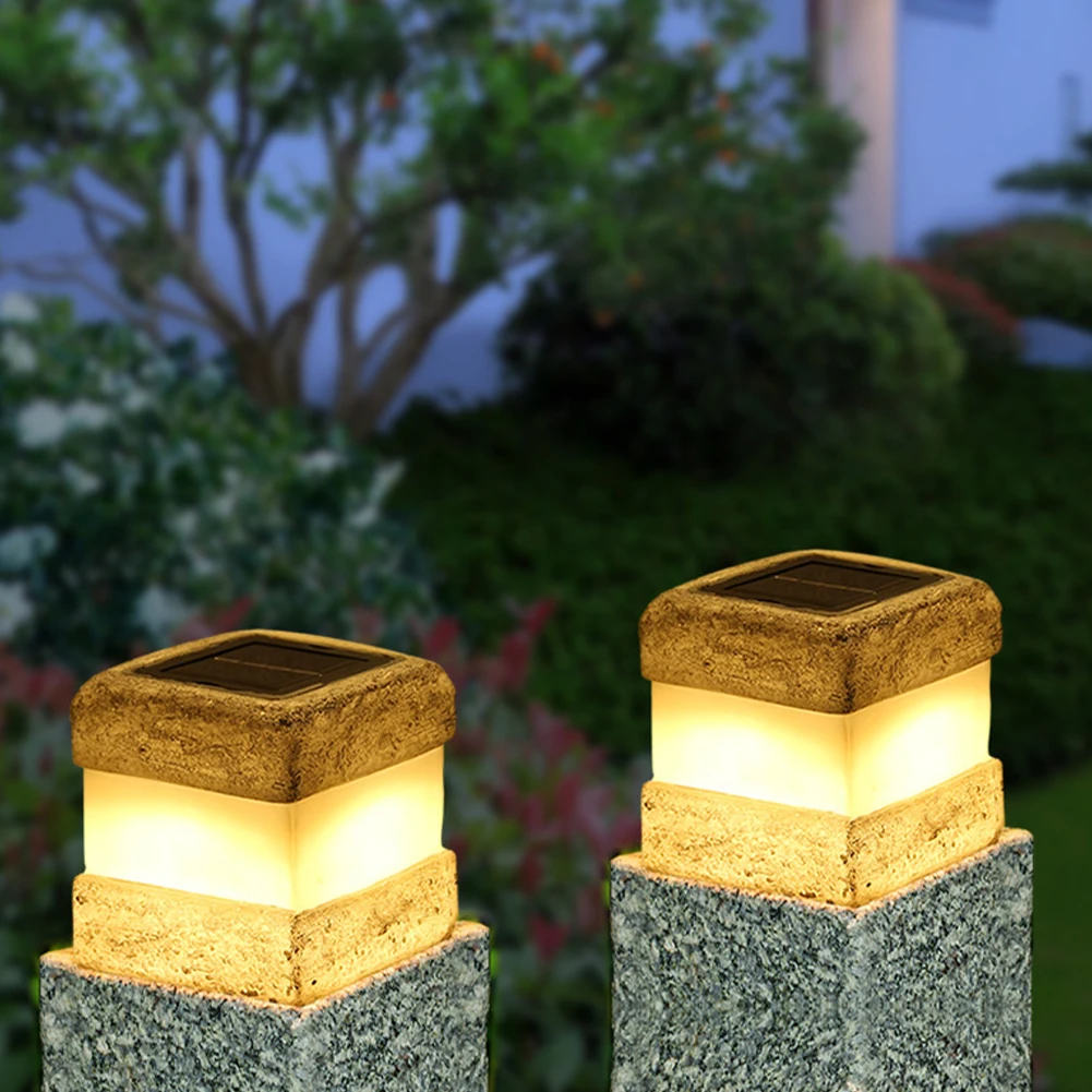 

Solar Post Lights Outdoor Fence Post Cap Light High Brightness Warm White LED Lighting for Fence Deck Patio Garden Decor