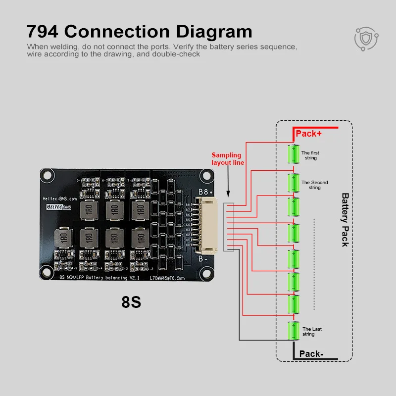 1.2A battery cell balancer inductive lipo/lifepo4 voltage balancing module 3S 4S