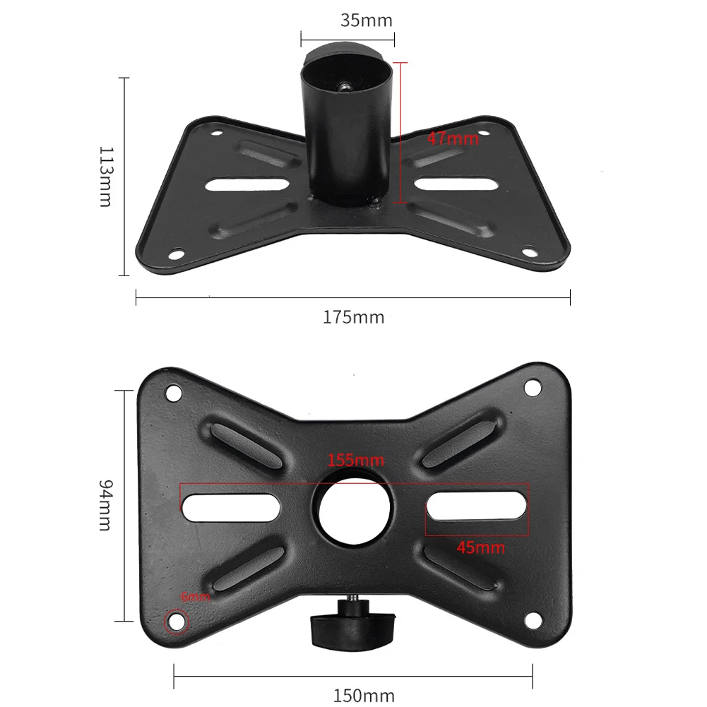 1Pc Rotatable 35mm Metal Mount Tripod Pole for DJ Speaker Bracket Adapter Top Cap Pro Audio Equipment Stands Mounts Holders