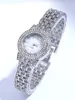 3PCs Women's Sparkling Round Diamond Band Quartz Watch+Bracelet Combination Set 3