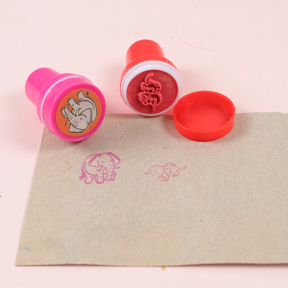 Cute Mixed Animal Dinosaur Self-ink Stamps Toy Kids Birthday Party Favors Christmas Easter Party Goodie Bag Pinata Fillers 30Pcs self ink stamps party toys toy gift filler