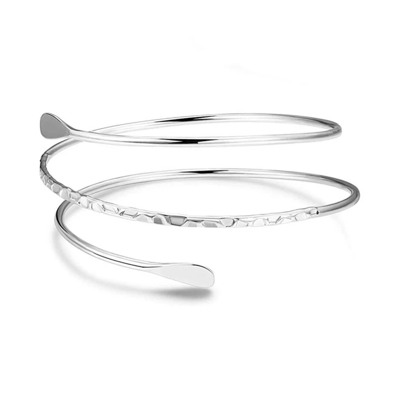 Alloy Spiral Armband Swirl Upper Arm Cuff Armlet Bangle Bracelet