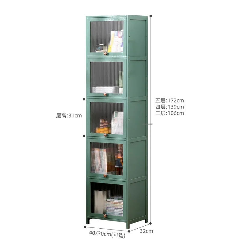 Bamboo Living Room Cabinet Living Room Furniture Fall To The Ground Stand Cabinet Bedroom Glass Door Layered Shelf