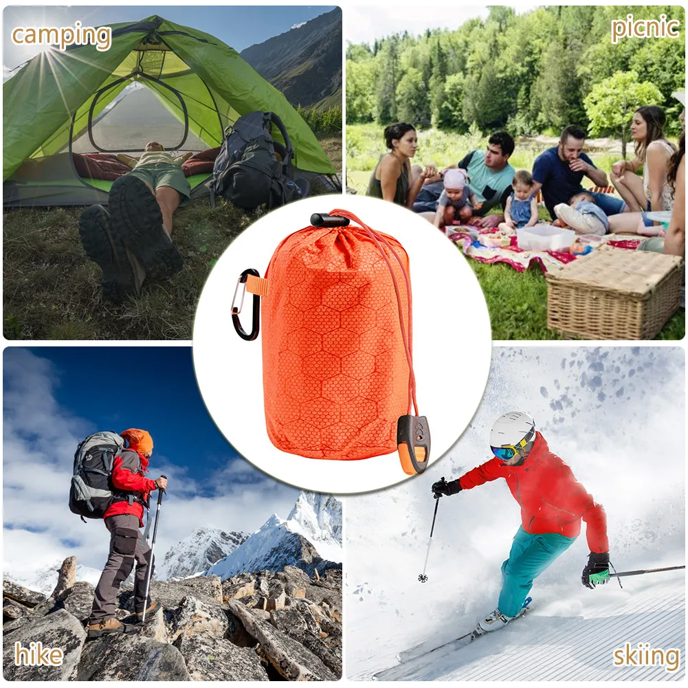 Sac De Couchage Adulte Pour Temps Froid - Dimensions 220x84 Cm - Isolant 280 G/m² - Imperméable Nylon 40D - Avec Sac De Compression