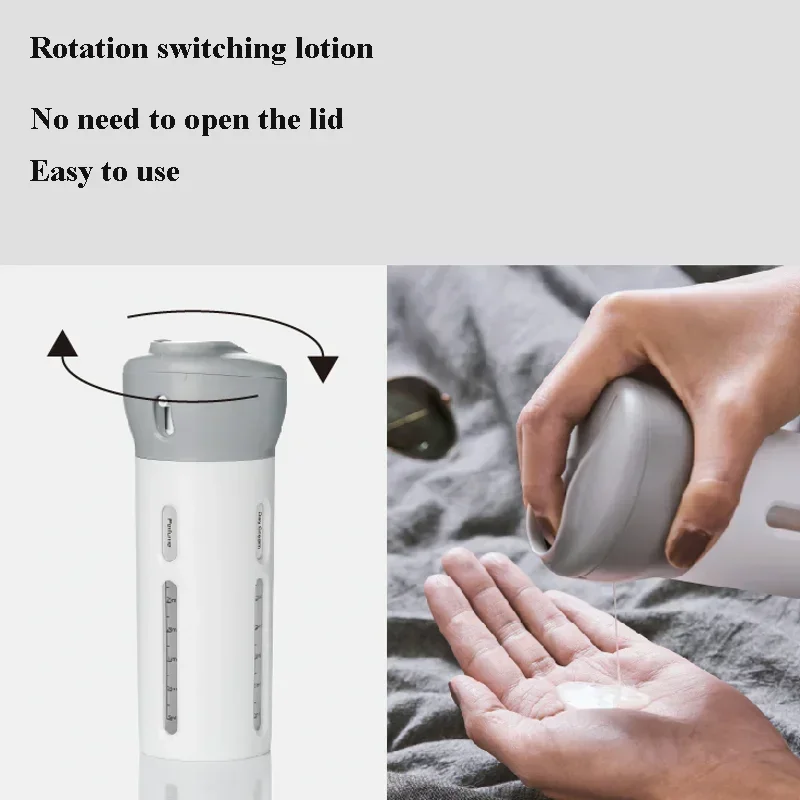 4 In 1 Portable Travel Liquid Dispenser Bottle Refillable Leakproof for Travel Container For Perfume Shampoo Conditioner Lotion