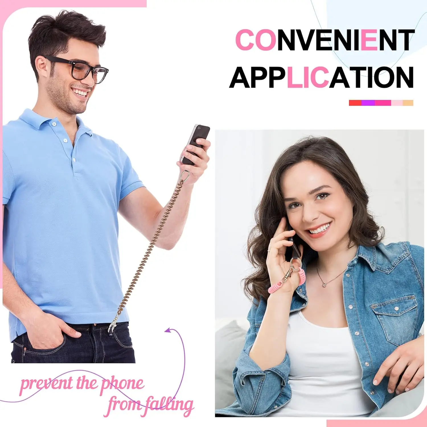 Telescopic Spring Anti-Lost Phone Safety Lanyard Strap