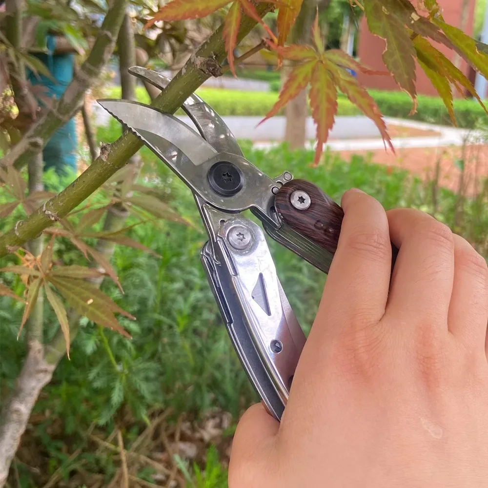 Description Picture 5 of itemGarden Scissors Multifunctional Horticultural Scissors Knife Hammer Sharp Pruning Shear Tree Trimmers Hand Clipper Garden Pruner