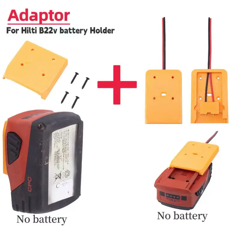 For Hilti  22v B22 Series Battery Wall Dock Holder Stand  1-10 Pieces & Battery Holder Converter Connector DIY 14Awg