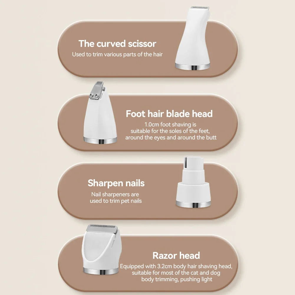 Pet Clipper Dog Hair Trimmer Pet Hair Trimmer Dog Clipper Professional Cat Dog Hair Clipper Grooming Kit Rechargeable