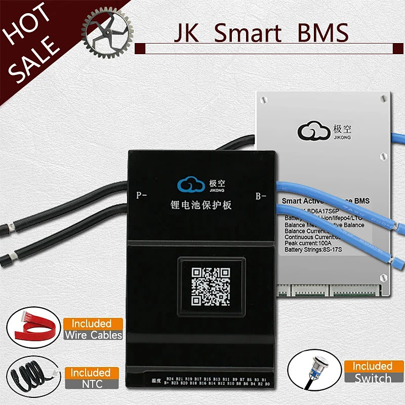 BMS 1A 2A 5A балансировочный ток 8S 12S 13S 14S 16S 17S 20S 24S Smart JK Bms 60A 80A 100A 150A 200A 600A Lifepo4 литий-ионный аккумулятор
