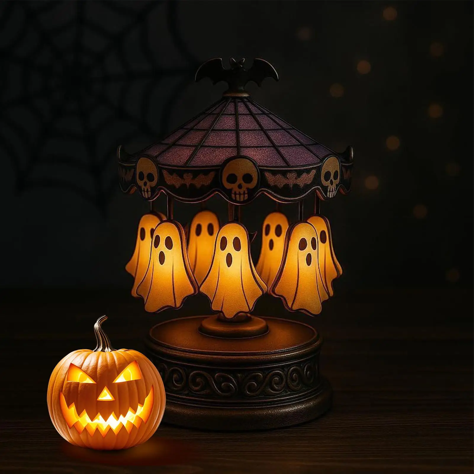 Halloween Ghost Carousel Light description 6