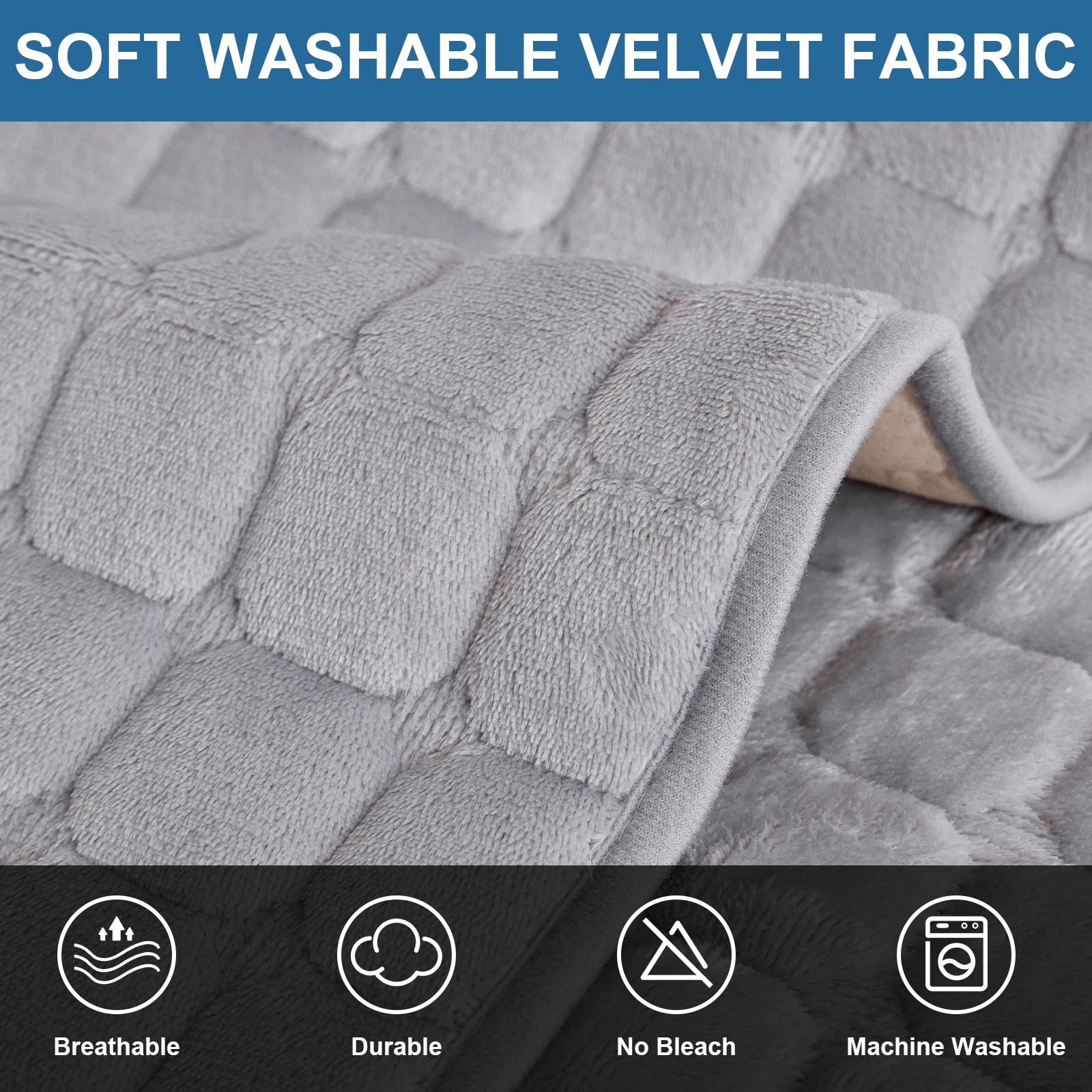 Velvet Sofa Cover Thicken Non-Slip Flannel Couch Cover Plush Plaid For Living Room Slipcover Warm Waterproof Furniture Protector 4