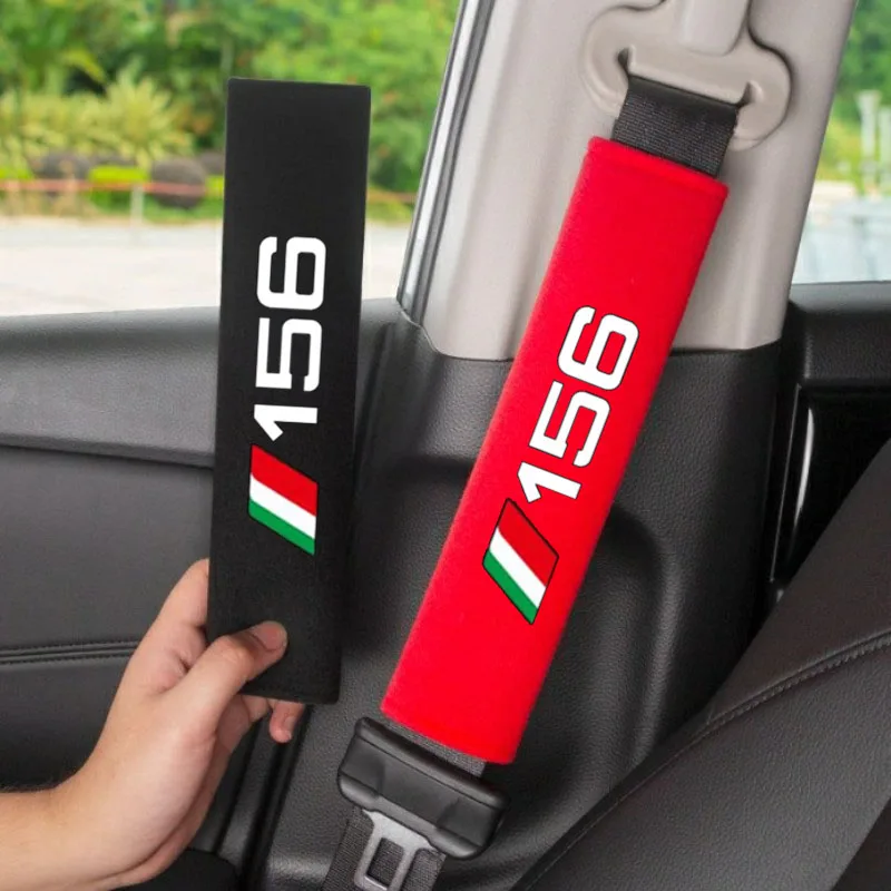 

2pcs Car Seat Belt Cover Shoulder Pads Auto Interior Decoration Accessories Case For Alfa Romeo 156 Car Accessories