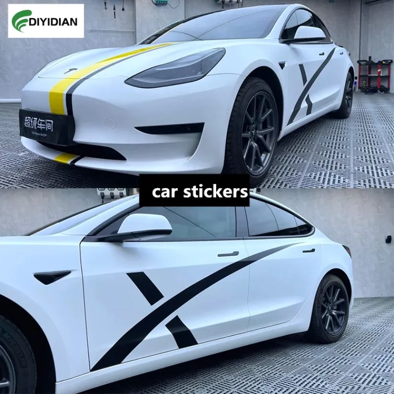 New car stickers FOR Tesla Model 3 Model Y body hood custom personalized  decoration sports film car decals