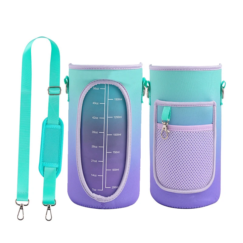 2L Water Bottle Covers Motivational Water Bottles Holder Bag Thermos