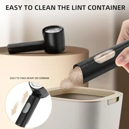 Fabric shaver rechargeable lint remover electric portable jumper remover LED displayRemoves pilling for clothes furniture sofas 6