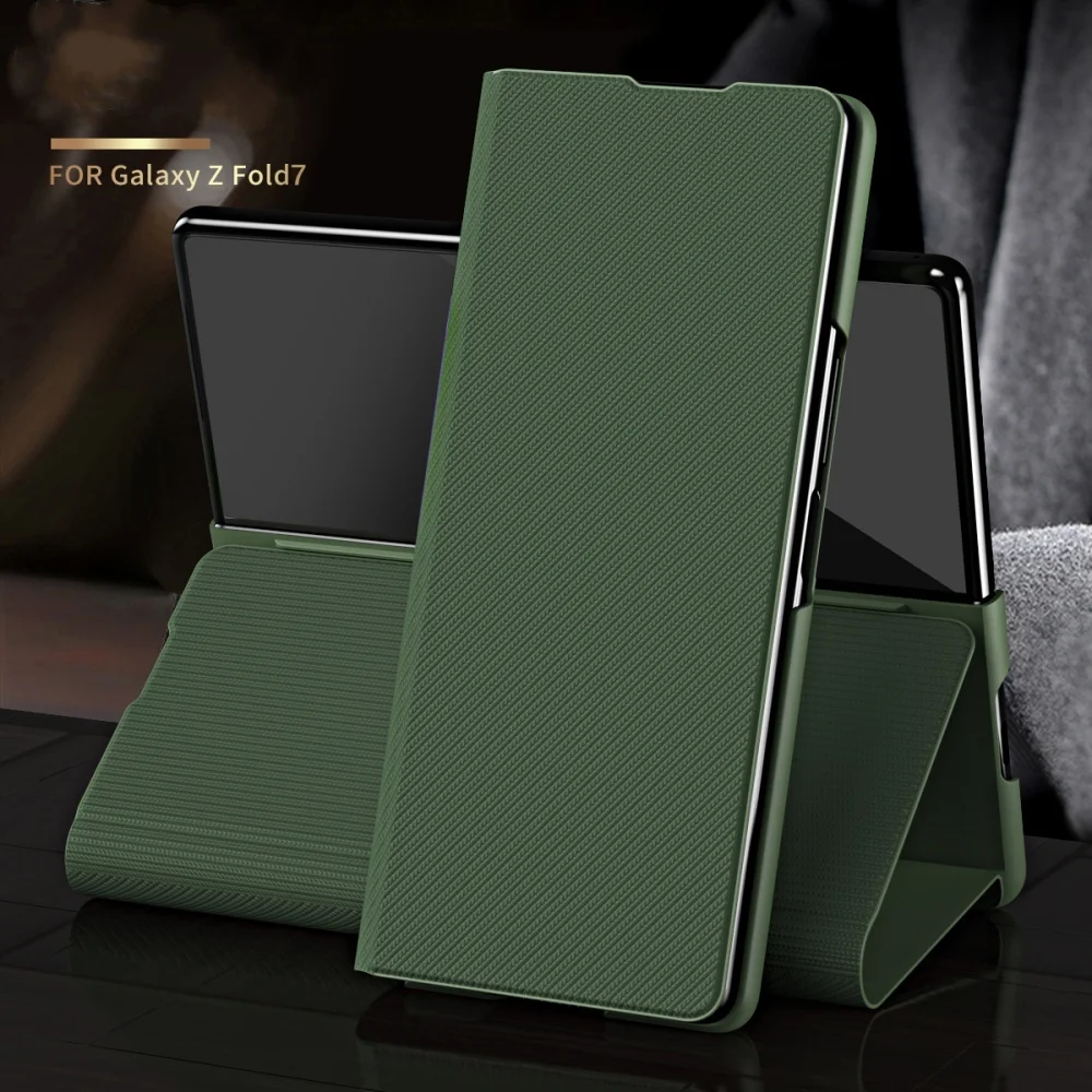 Kevlar Matte Leather Pattern Anti-Fingerprint Folding Business Case