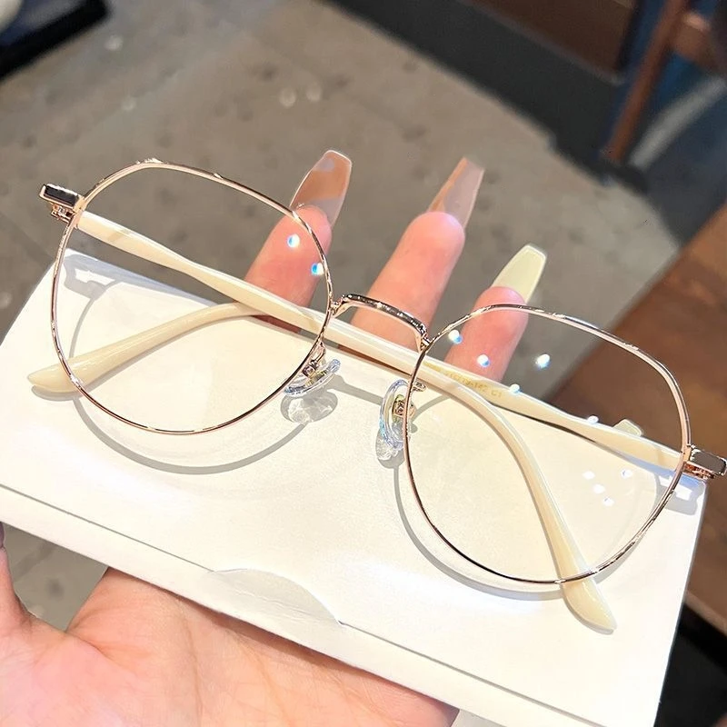 Y2K Transparent Computer Reading Glasses Women Men Round Frame Anti Blue Light Eyewear Optical Spectacle Eyeglasses 2