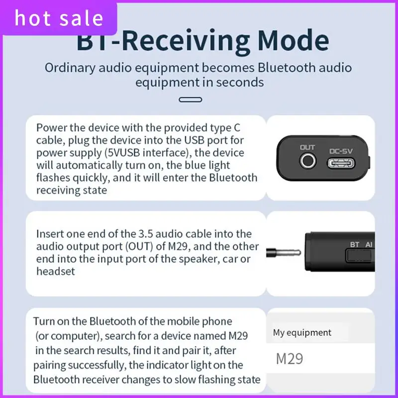 ELEC-New M29 Audio Ground Isolator 5.4 Bluetooth Receiver Common Ground Noise Filter Stereo Current Noise Eliminator