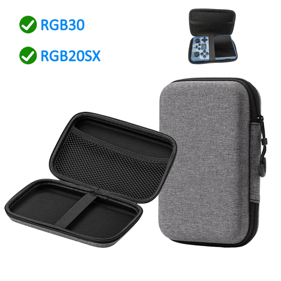 JiangJiangBao Coque Rigide En EVA Pour Console De Jeu Portable Powkiddys RGB30 - Étui De Transport Rigide Compatible Avec Console De Jeu Vidéo RGB30 - Résistant Aux Chutes Et à L'usure