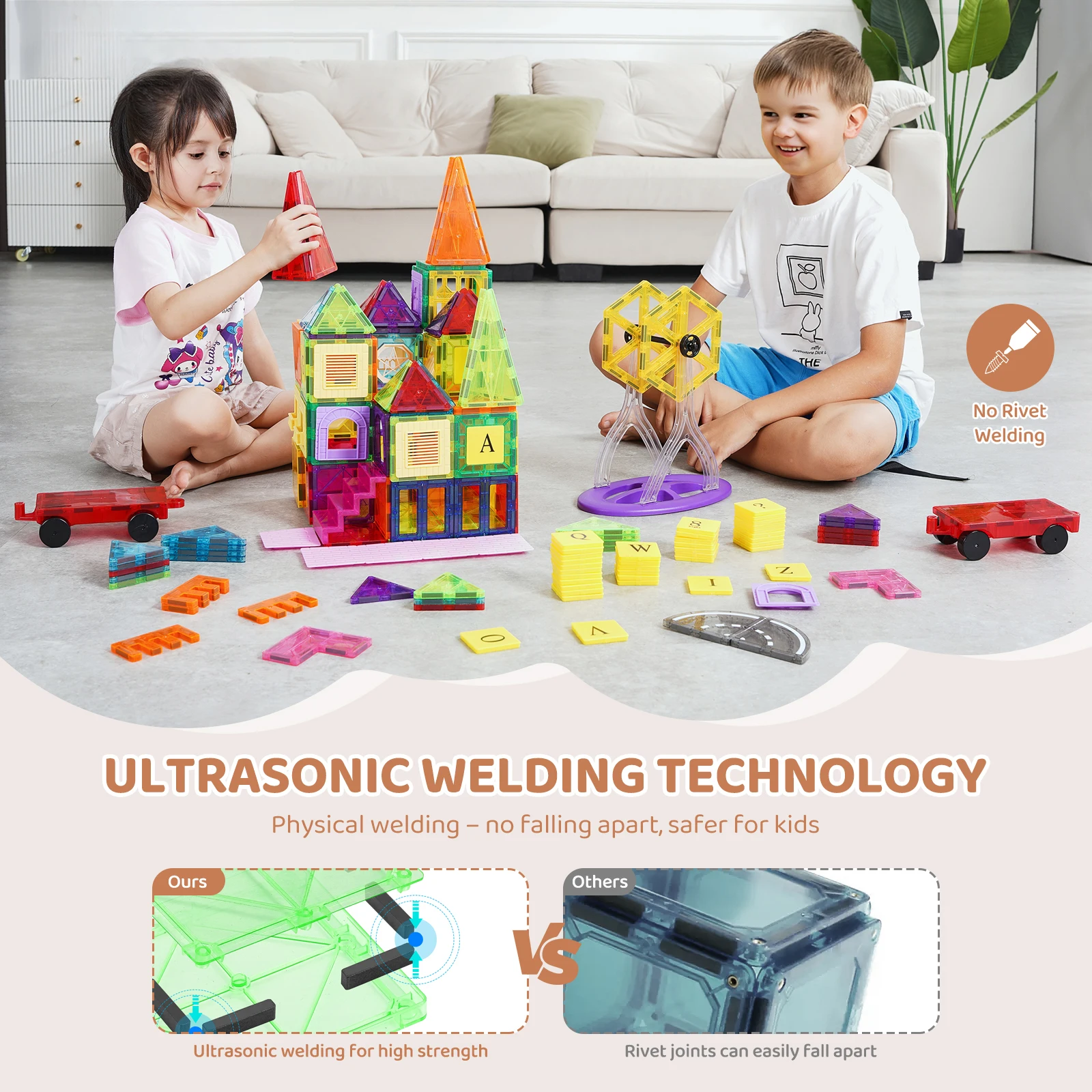 Magnetic Building Tiles Set 2