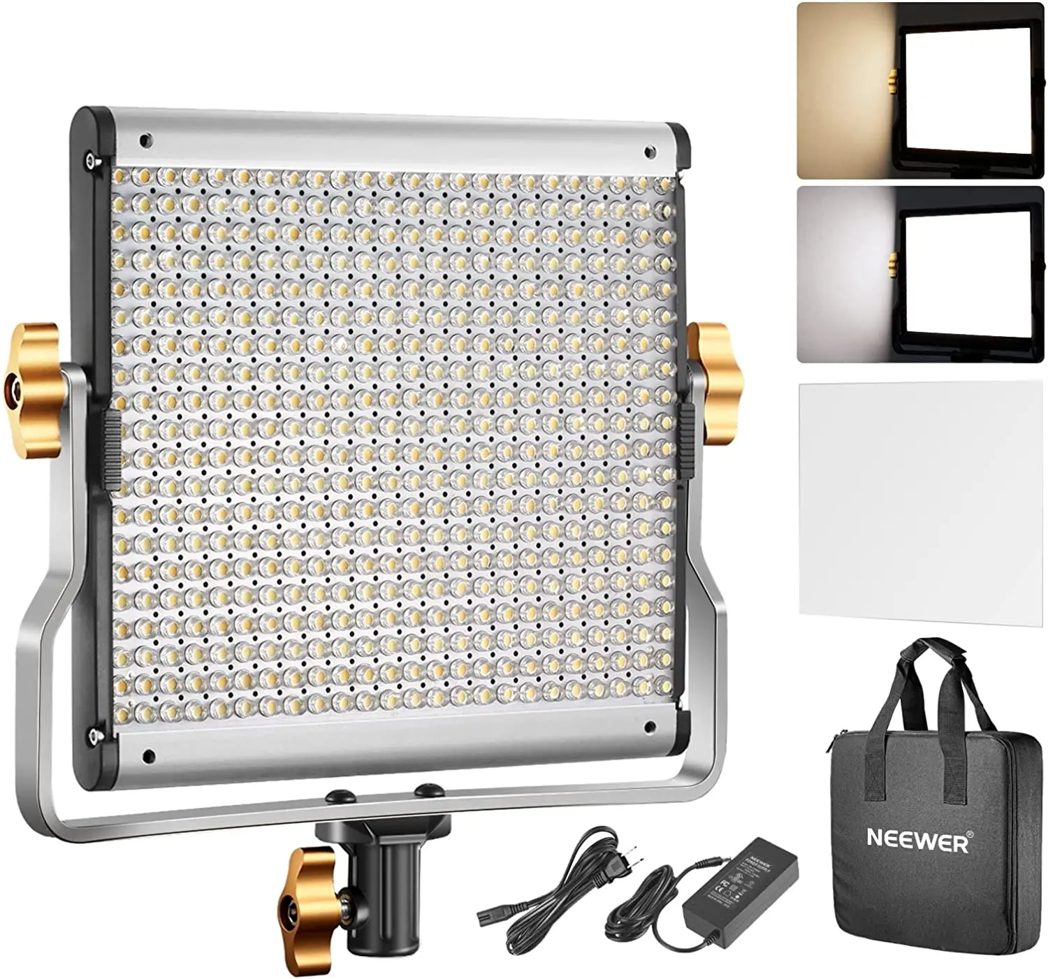 Neewer Dimmable Bi-Color LED with U Bracket Professional Video