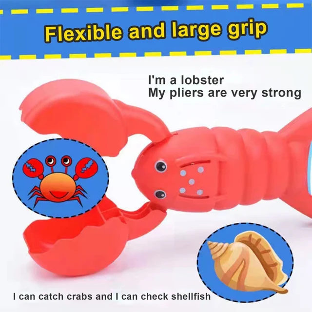 R Kids Entainment Toy Lobster Lobsters Claw Hand Grabbe Beach Toys Pliers Children Durable Party Favors Gift Sand Gripper 6