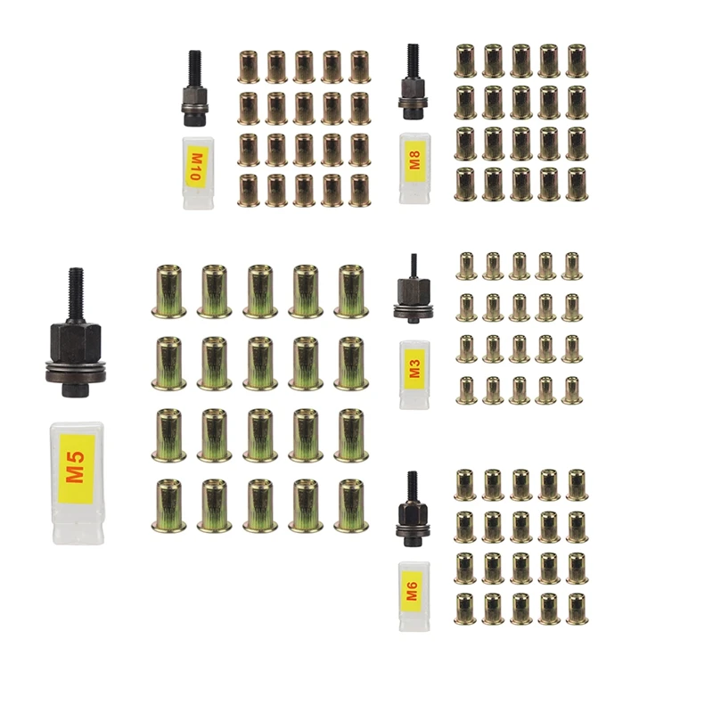A69e21pcs Rivet Nut Tools Hand Rivet Nut Simple Installation Manual Riveter For Rivnuts Tools For Nuts