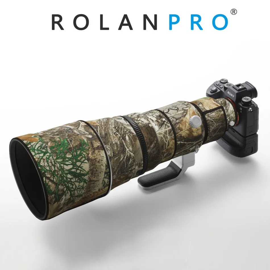 ROLANPRO SEL400F28GM 렌즈 위장 코트 레인 커버  FE 400mm F2.8 GM OSS 렌즈 케이스 나일론 방수 카메라 렌즈 슬리브