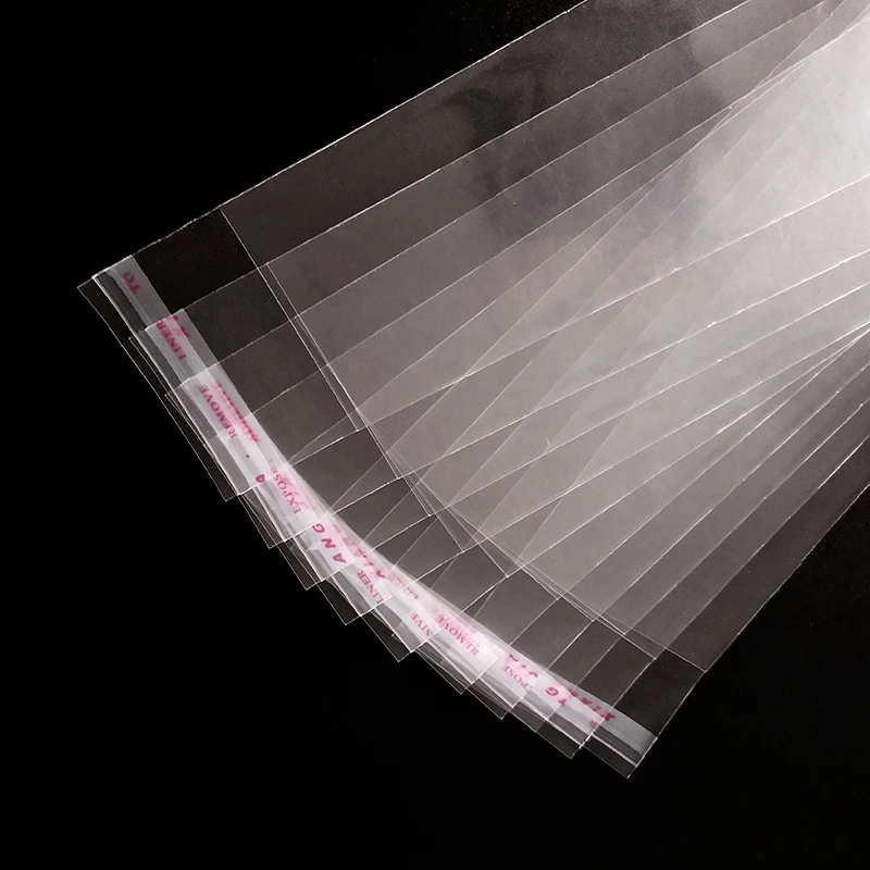 TETP-Self Adhesive Bag, Cellophane, Plastic, Marker, Ruler, Makeup Brush, Packaging, Storage, Cellophane, 4cm Width, 500Pcs 4