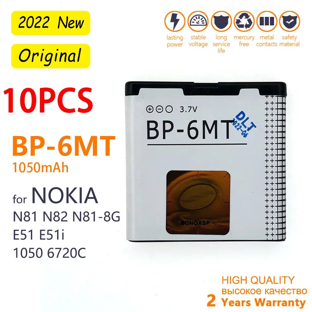 Sostituzione Originale Bp-6Mt Per Nokia N81 N82 N81-8G E51 E51I 6720 6720C Bp 6Mt Accumulatore Per Cellulare Batteria Ricaricabile