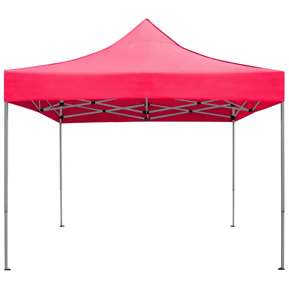 

Lacoo 10' x 10' Pop-up Canopy with Straight Legs Wedding Party Tent Folding Gazebo Beach Canopy with Carry Bag,Red