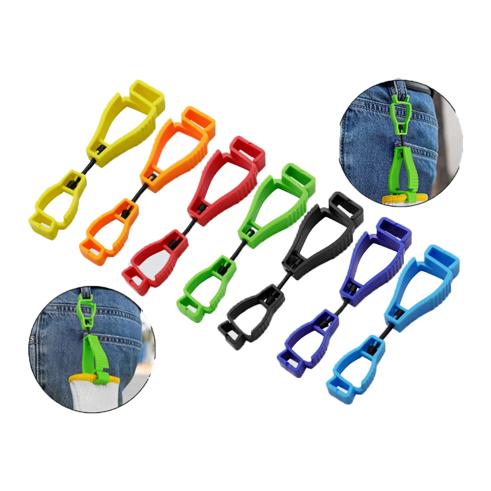 

5Pcs Glove Clip Hanger Safety Glove Holder Plastic Working Gloves Clips Work Clamp Safety Work Gloves Guard Multifunctional Tool
