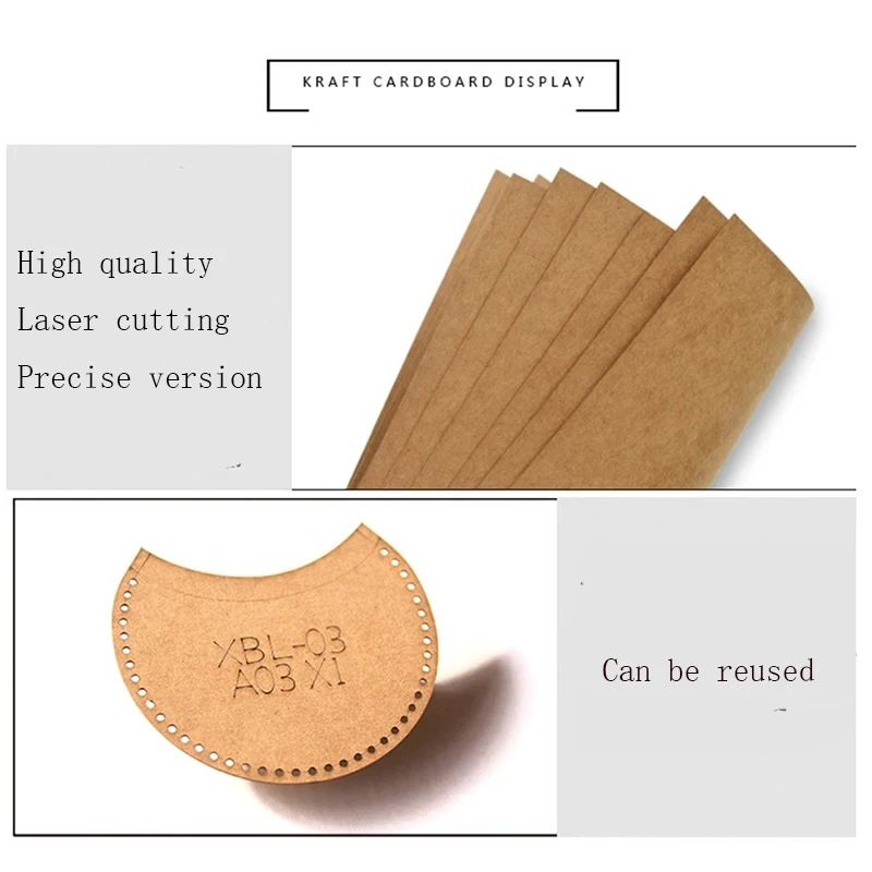 DIY Leather Handmade Card Holder Double Coin Card Storage Bag Sewing Pattern 1 Set 7*10*0.5cm