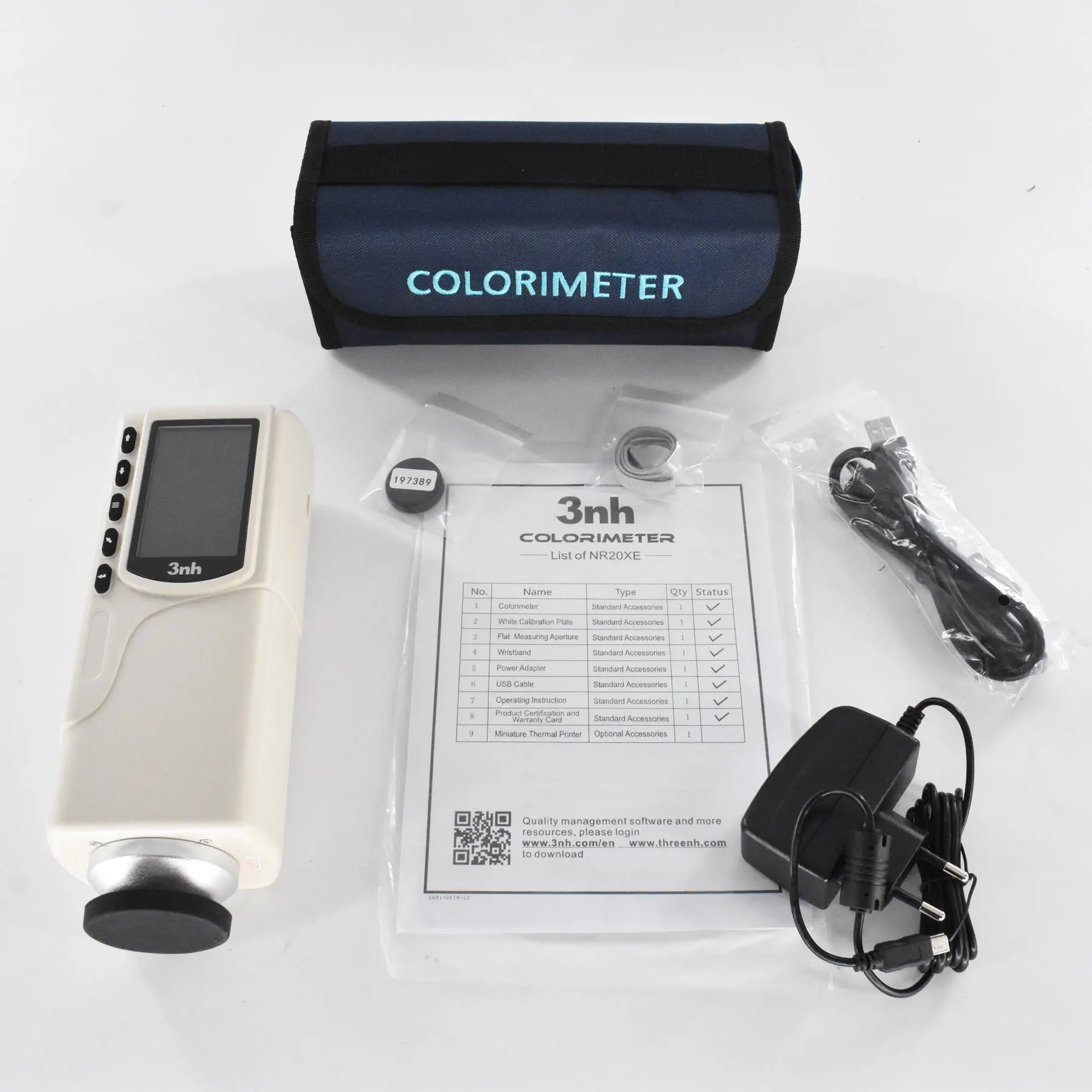 Handheld colorimeter NR20XE 45°/0° Double Locating color Difference meter tester 20mm measuring aperture color meter 4