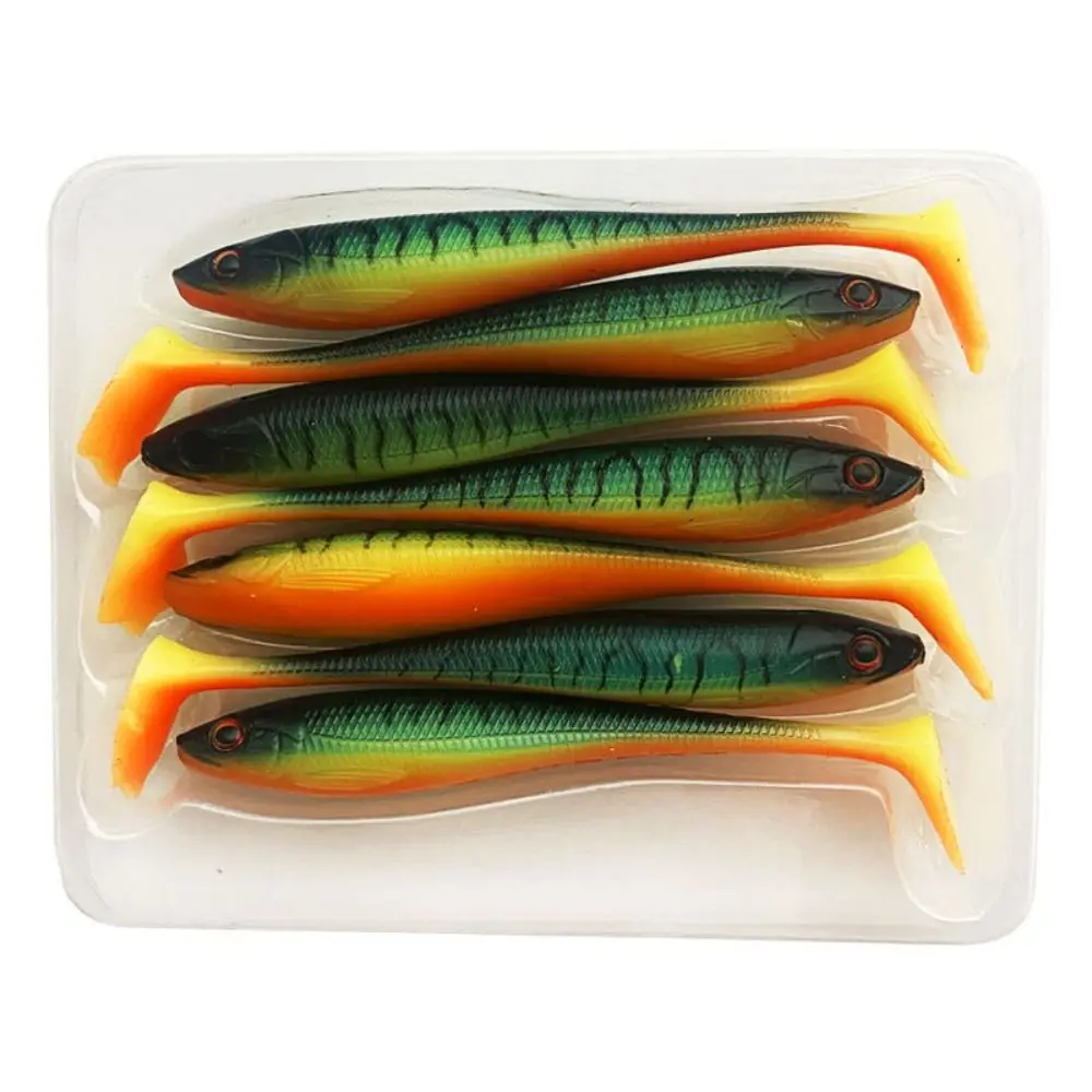 7PCS Professional PVC Fishing Soft Lures Multicolor 7cm10cm Fishing Jig Lure Floating Minnow Baits Winter Fishing