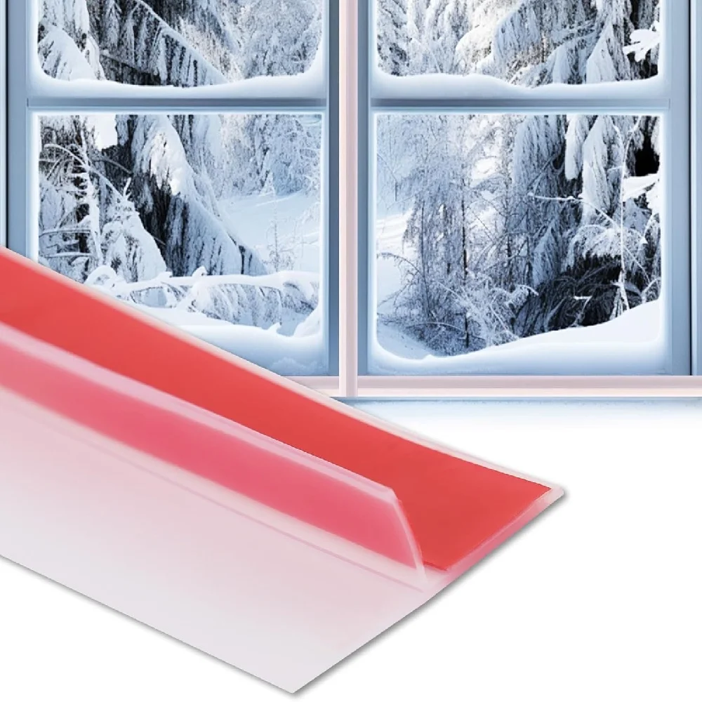 Clear Silicone T-Shaped Door Seal Strip with Strong Adhesive, 3CM Wide, 3M Long