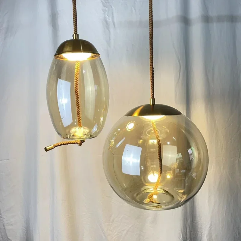 Scandinavian BROKIS Knot Pendant Lights Bedside Nordic Luminaria Glass Lustre Hanging Lamp Luminaire Suspendu Lights AC 85-265v