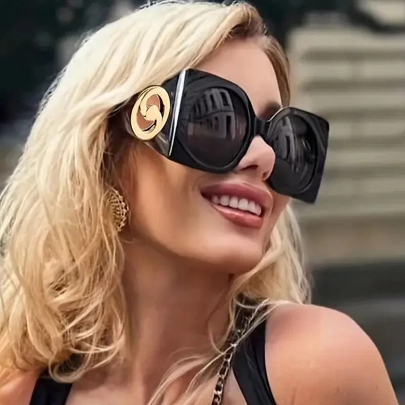 

Oversized Irregular Sunglasses Women New Fashion Square Unique Design Hip Hop Punk Sun Glasses for Ladies Eyeglasses