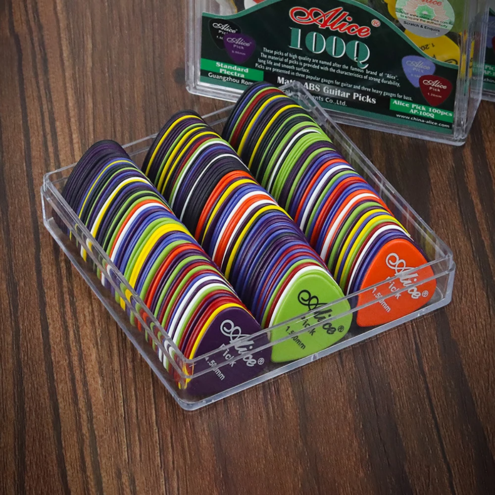 Guitar Picks 0.58/0.71/0.81/0.96/1.2/1.5mm ABS Premium Acoustic Electric Guitar Bass Ukulele 50 Pieces