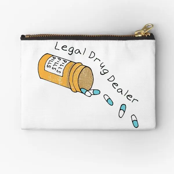 

Legal Drug Dealer Zipper Pouches Key Coin Bag Underwear Socks Storage Pocket Wallet Cosmetic Panties Pure Packaging Money Men