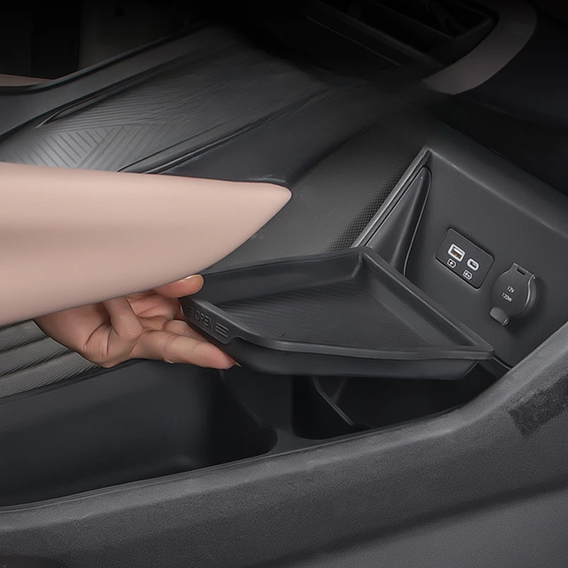 For BYD Seagull Central Control Storage Box Armrest Double Storage Box Silicone Interior Supplies Car Accessories Tools
