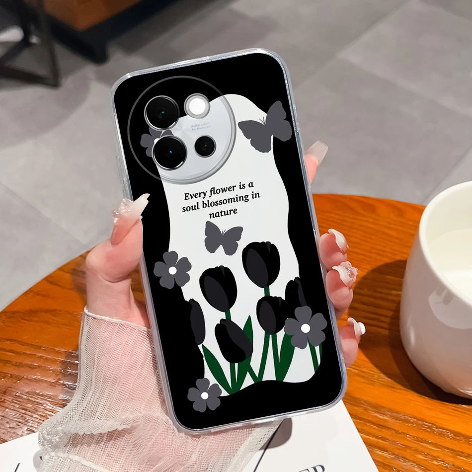 Leisure Butterfly Soft Clear Silicone Anti-Drop Phone Case - Slim Back Cover