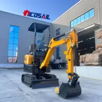 New type of tracked small excavator, 1.2-ton mechanical small excavator with bucket, used for garden farms