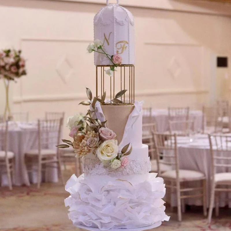 Floating Cake Stand Gold Floating Cake Stand for Wedding Cakes Separator Stand Birthday Party Cake Decoration