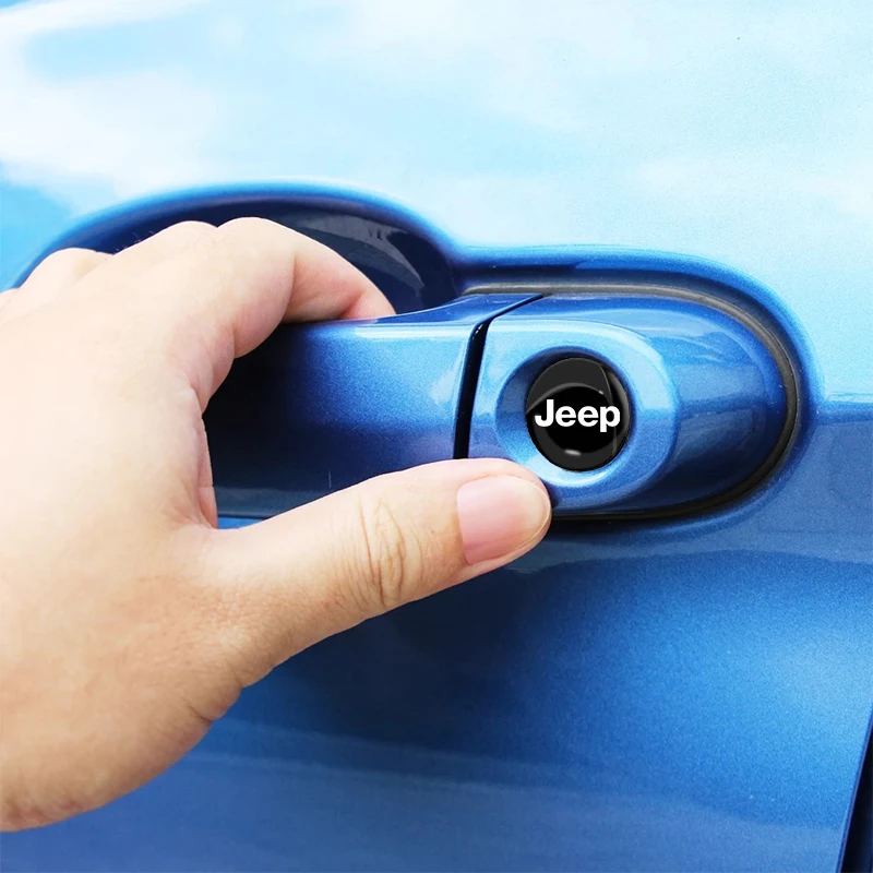 4 шт. защитные наклейки на дверной замок Jeep Grand Cherokee Commander Renegade Wrangler JK JL |