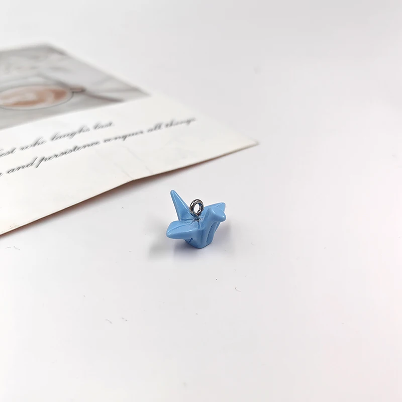 4 Ciondoli Origami Gru In Oro – Tridimensionali, Fai Da Te Per Gioielli, Lega Metallica - 2