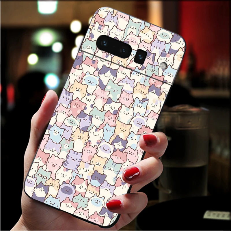 Custodia Per Google Pixel 6a Con Gatto, Cover TPU Morbida Trasparente, Antiurto E Antigraffio, Design Carino - 2