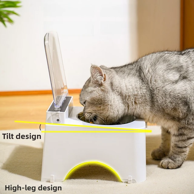 Portable Pet Cat Bowl Detachable Safe Feeder Automatic Sensing Open Lid Dog Bowl Cat Basin Plug-in Pet Food Utensil Products 2