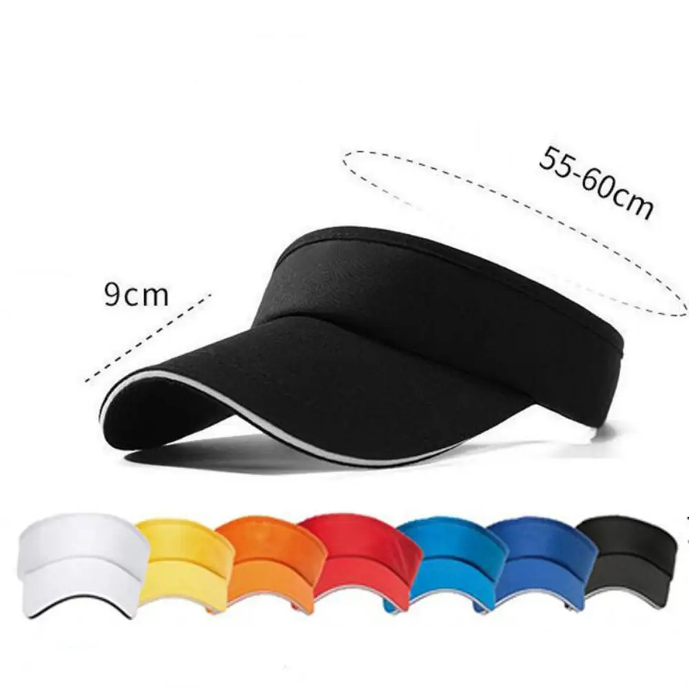 Empty Top Summer Breathable Air Sun Hats tennis caps Adjustable Sun Visor Tennis Sunscreen Cap Comfortable Quick Drying